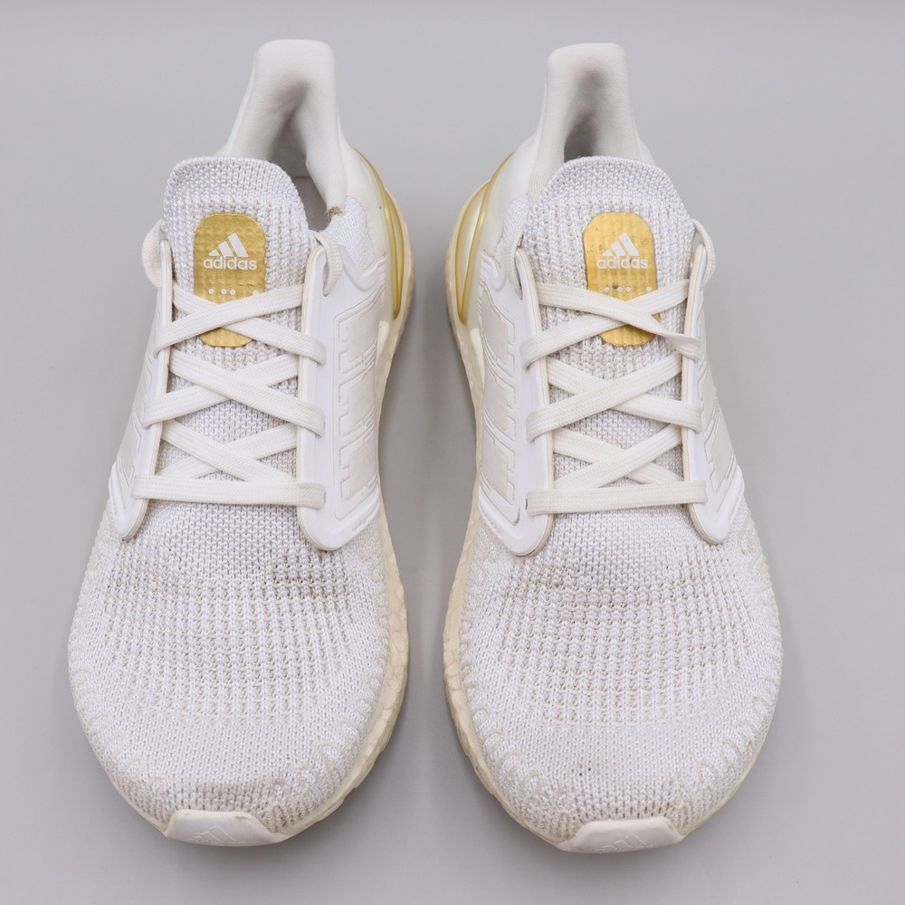 adidas Ultraboost 20 Womens Size 6.5 US White Metallic Gold Running Shoes FV8351 - Picture 2 of 9